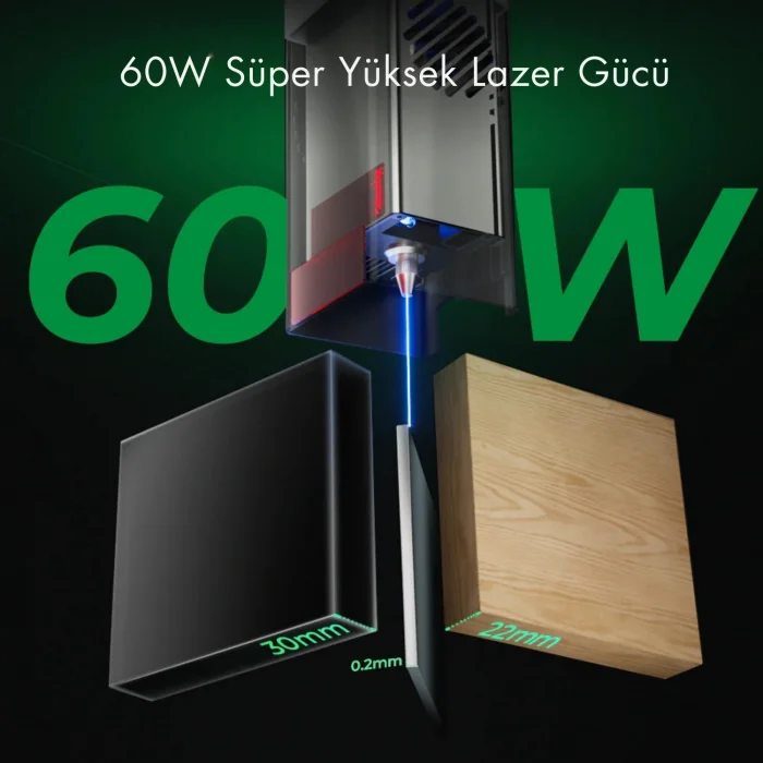 Creality Falcon 2 Pro 60W Lazer Gravür ve Kesici