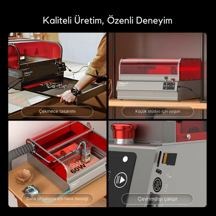 Creality Falcon 2 Pro 60W Lazer Gravür ve Kesici