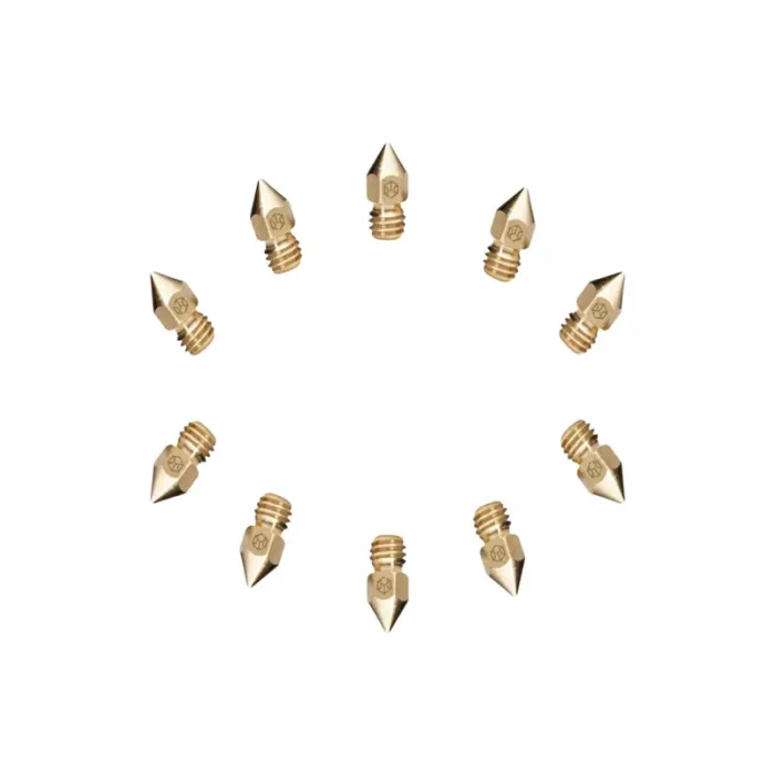 CSA Mk8 0.4mm Pirinç Nozzle 10lu Paket - Creality Ender 3 V2/Ender 3 Pro/CR10 Uyumlu
