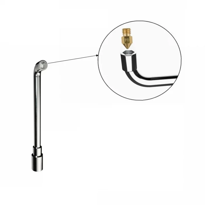 E3D/Volcano Nozzle Uyumlu 7mm L Şekilli Altıgen Nozzle Açma Anahtarı