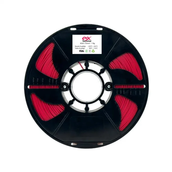 EGC Kırmızı ASA Filament - 1 Kg - 1.75mm
