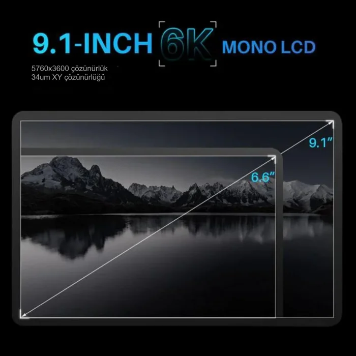 ELEGOO Mars 4 Max 6K MSLA 3D Yazıcı