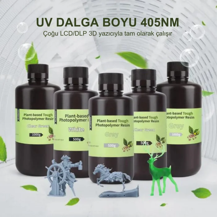 ELEGOO Plant-Based (Bitki Bazlı) Reçine - Gri - 0.5 Kg