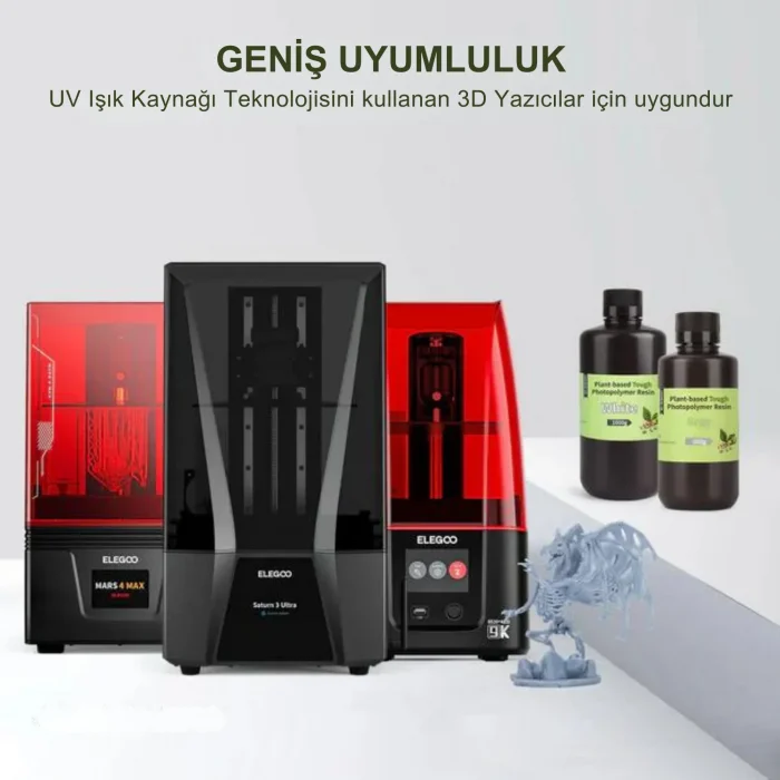 ELEGOO Plant-Based (Bitki Bazlı) Reçine - Gri - 1 Kg