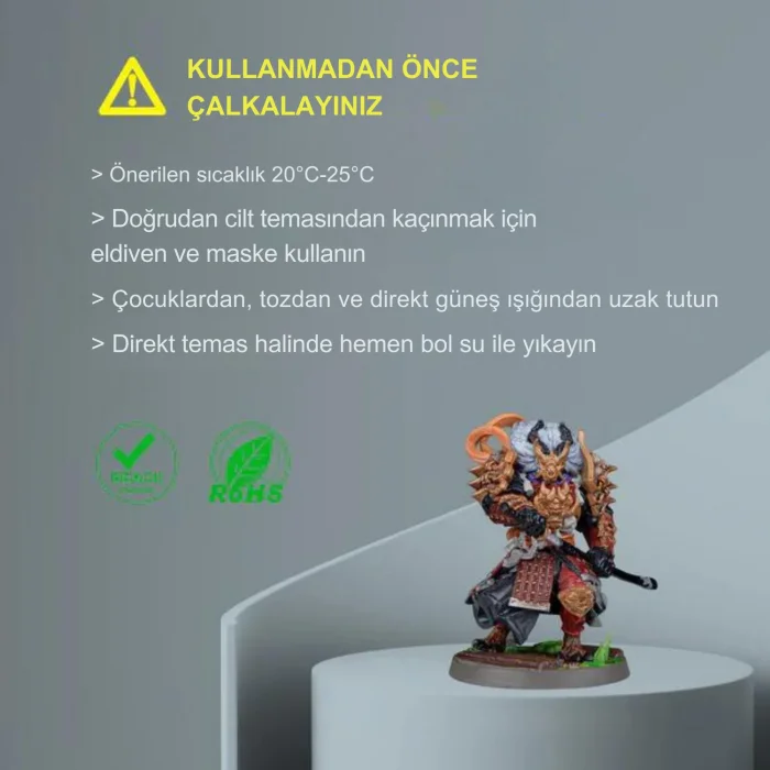 ELEGOO Suda Yıkanabilir Reçine Dumanlı - Siyah - 0.5 Kg