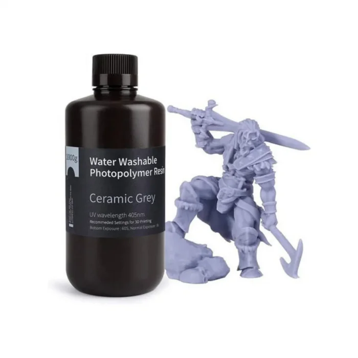 ELEGOO Suda Yıkanabilir Reçine - Seramik Gri - 1 Kg