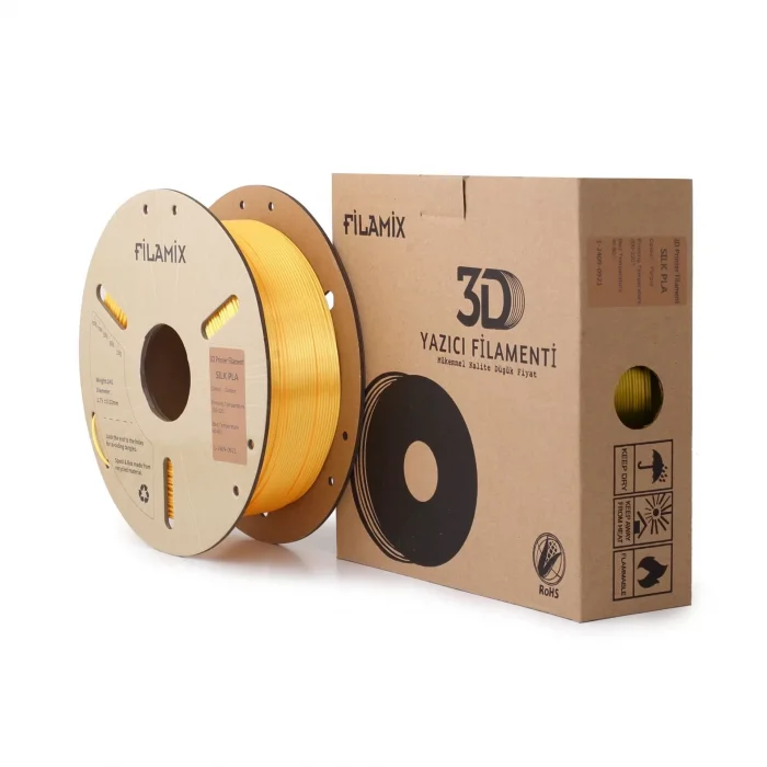 Filamix Gold (Altın) Silk PLA Filament – 1.75 mm, 1 Kg