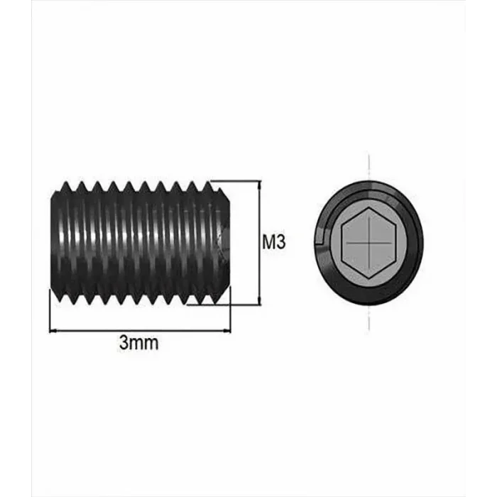 M3x3 Setskur Vida 10lu Paket - 3D Yazıcı Uyumlu