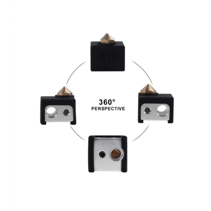 MK10 Alüminyum Isıtıcı Blok Silikon Çorap/Hotend Çorabı - Siyah