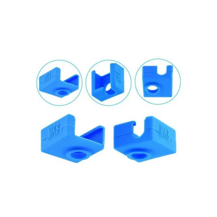 MK8 Alüminyum Isıtıcı Blok Silikon Çorap/Hotend Çorabı - Mavi