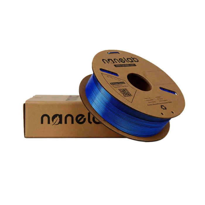 Nanelab Çift Renkli Silk PLA Filament - Siyah-Mavi - 1.75mm - 1Kg