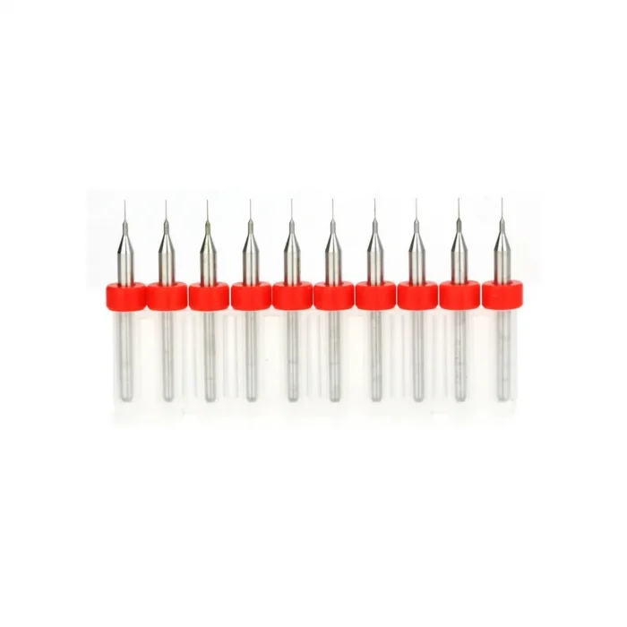 PCB Mini CNC Mikro Karbür Matkap Ucu Seti - 10 Adet 0.2mm Drill Bits