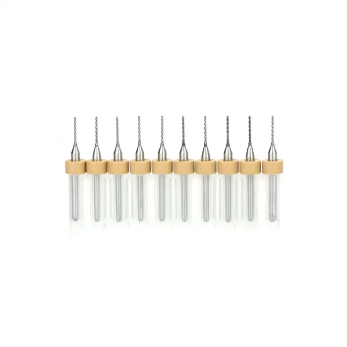 PCB Mini CNC Mikro Karbür Matkap Ucu Seti - 10 Adet 0.8mm Drill Bits