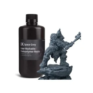 ELEGOO 8K Suda Yıkanabilir Fotopolimer Reçine - Uzay Grisi - 1 Kg