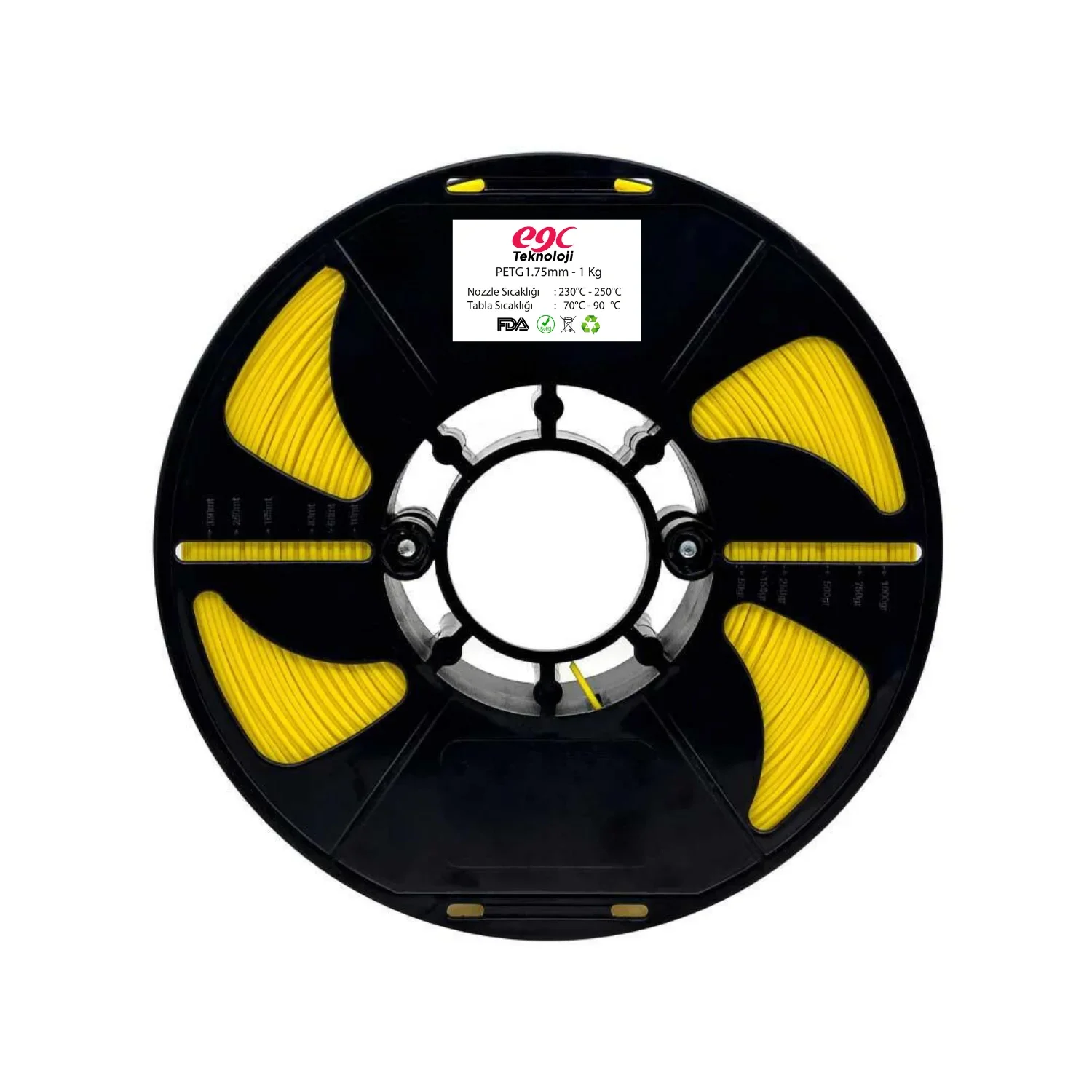 EGC Sarı Petg Filament - 1.75mm - 1Kg