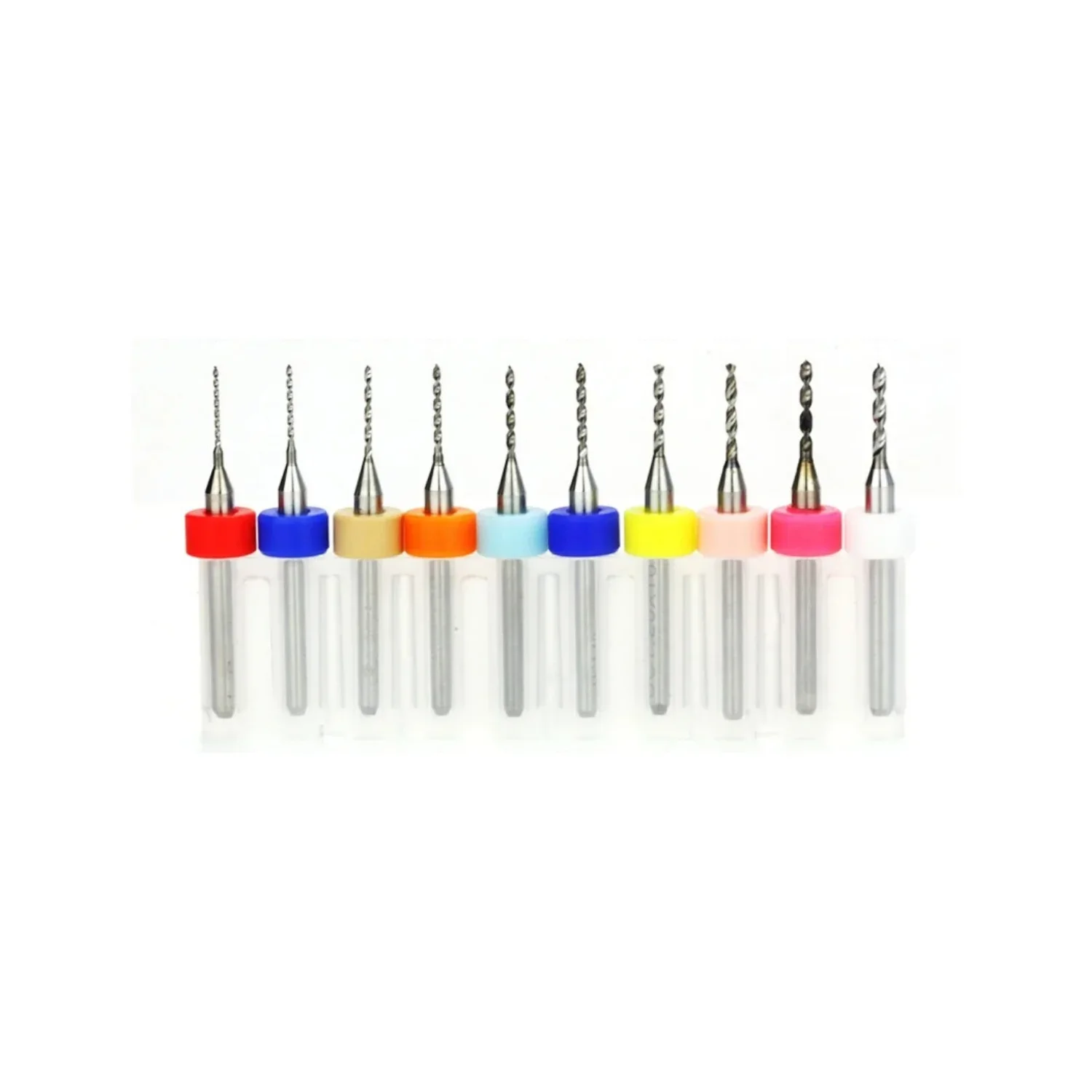 PCB Mini CNC Mikro Karbür Matkap Ucu Seti - 10 Adet 0.6mm-1.5mm Drill Bits