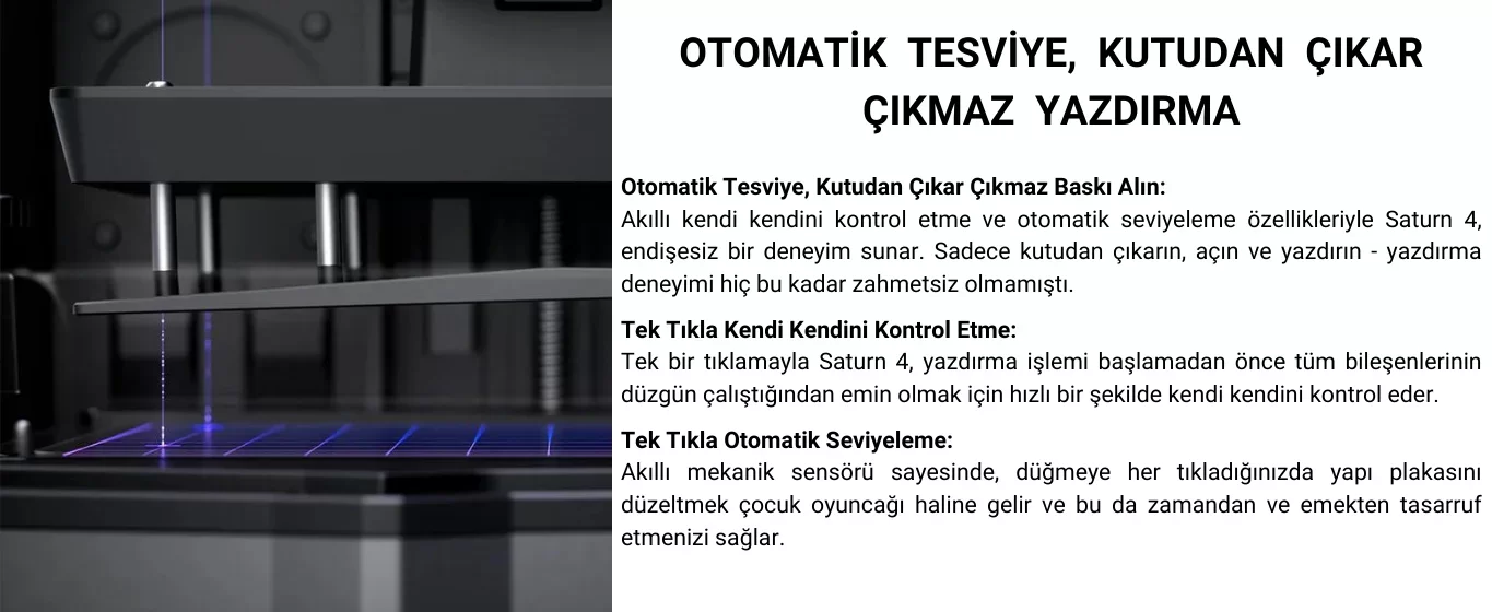ELEGOO Saturn 4 12K MSLA 3D Yazıcı Otomatik Tabla Kalibrasyonu