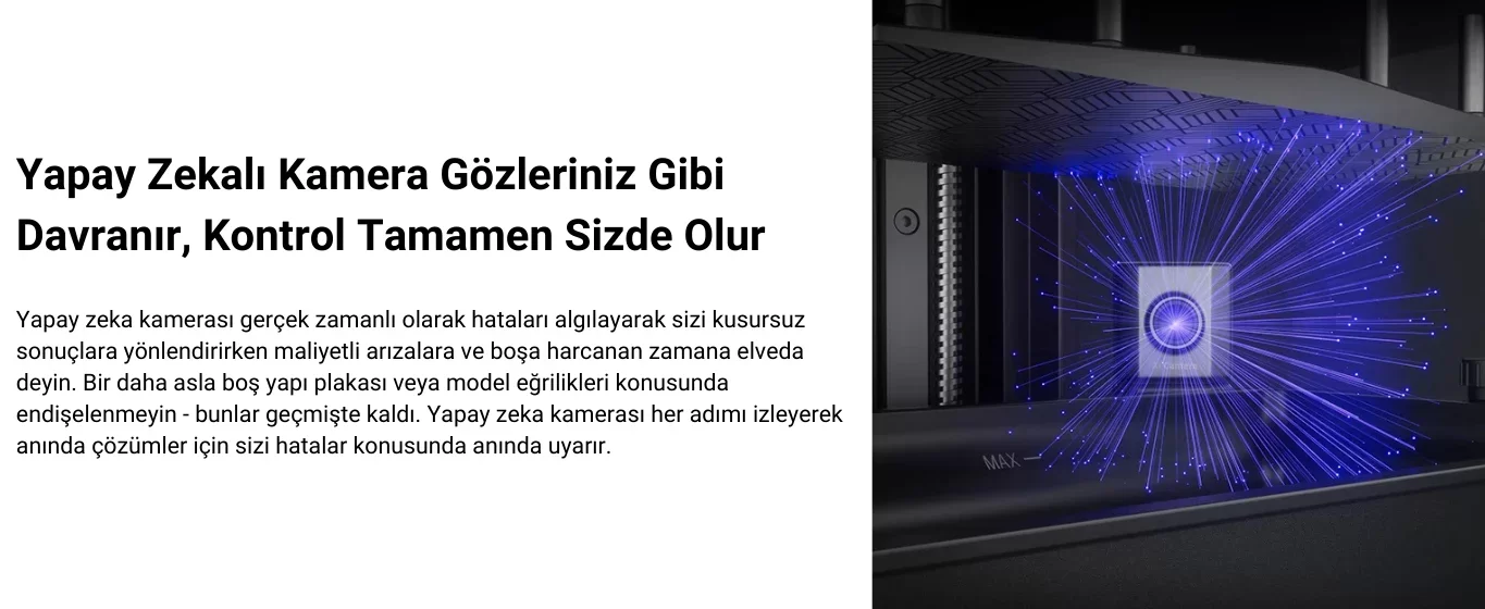 ELEGOO Mars 5 Ultra yapay zeka kamerasıyla gerçek zamanlı hata tespiti