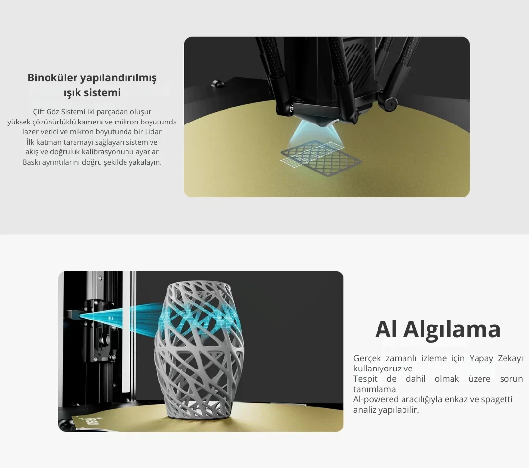 FLSUN S1 Delta 3D Yazıcı Yapay Zeka Çalışma Mantığı FLSUN S1 Delta 3D Yazıcı Yapay Zeka Destekli