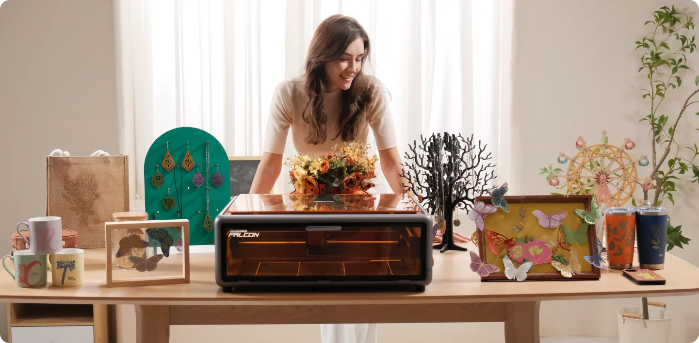 Creality Falcon A1 10W kapalı kasalı lazer gravür ve kesim makinesi
