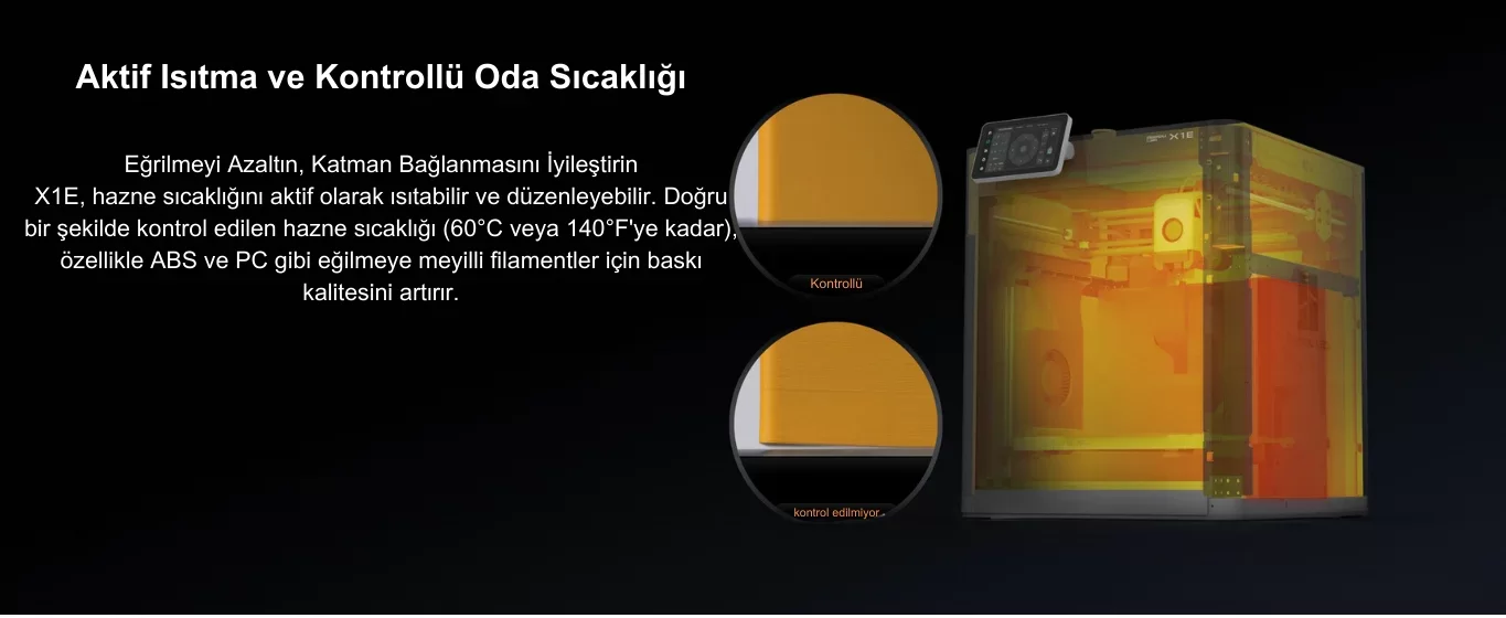 Bambu Lab XE1 Combo 3D Yazıcı - Aktif Isıtma Bambu Lab XE1 Combo 3D Yazıcı Aktif Isıtma