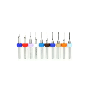 PCB Mini CNC Mikro Karbür Matkap Ucu Seti - 10 Adet 0.1mm-1.0mm Drill Bits