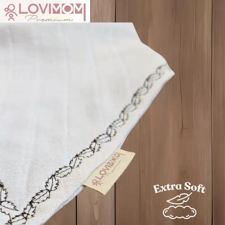 2li Paket Premium %100 Pamuk Ekstra Soft 2 Kat Müslin Bebek Fuları Salya & Mama Önlüğü 3 Çıtçıtlı - Star + Bright