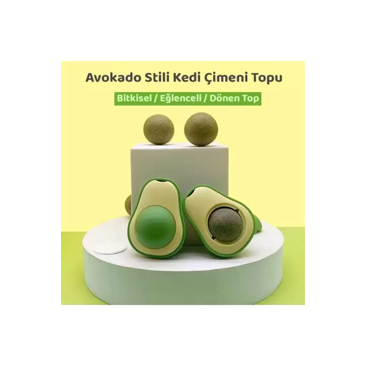 Avokado Catnip Avokado Kedi Çimi Topu Avokado Kedi Nanesi Oyuncağı