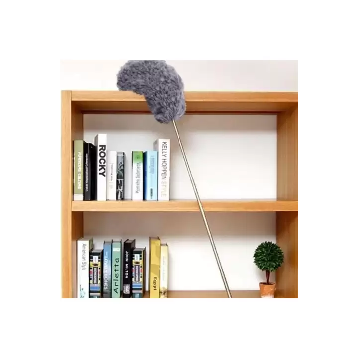 Buffer 140 Cm Teleskopik Uzatılabilir Mikrofiber Yumuşak Başlıklı Gri Toz Alma Fırçası Toz Püskülü