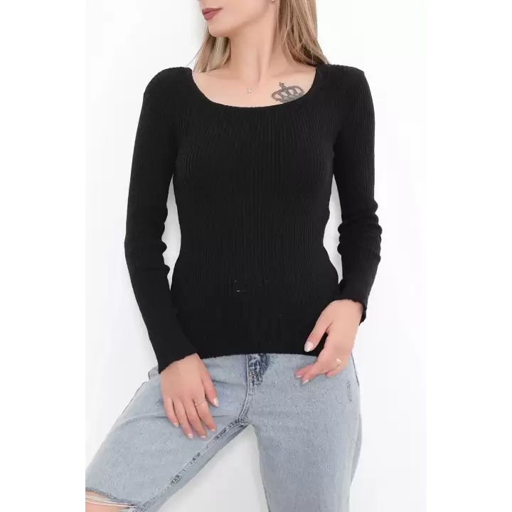 Yeni Sezon Casual Kadın Body Sandık Yaka Dar Kalıp Slimfit Yeni Sezon