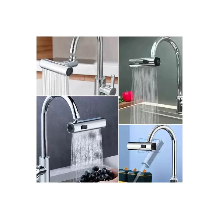3 Farklı Modlu Çok Amaçlı Musluk Adaptörü Evrensel Musluk Başlığı Şelale Musluk