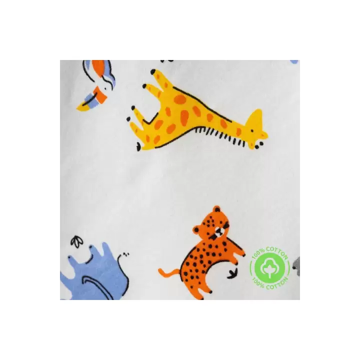 %100 Pamuklu Yenidoğan & Bebek Battaniyesi Penye Yumuşak Nefes Alan Kumaş 0-2 Yaş 80x90cm Safari