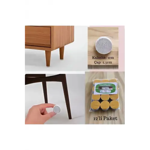 Kalın Mobilya Keçesi, Yükseltici, Parke Koruma, Robot Süpürge Mobilya Yükseltici | En: 2.5cm/ By:1cm
