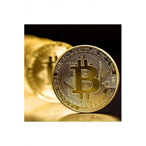 Premium Kalite İthal Bitcoin Hatıra Madeni Para Gold Renk Koleksiyon Özel Kutulu