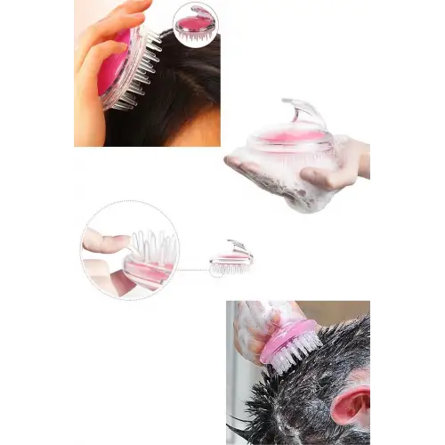 Yumuşak Silikon Dişli Saç Derisi Masaj Şampuan Duş Fırçası, Yetişkin, Çocuk, Evcil Hayvan Için
