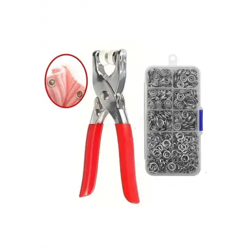 Metal 200 Adet Paslanmaz Çelik Çıtçıt Seti ve Makinesi Çıtçıt Pensesi Bebek Elbise Çıtçıt 1 Adet