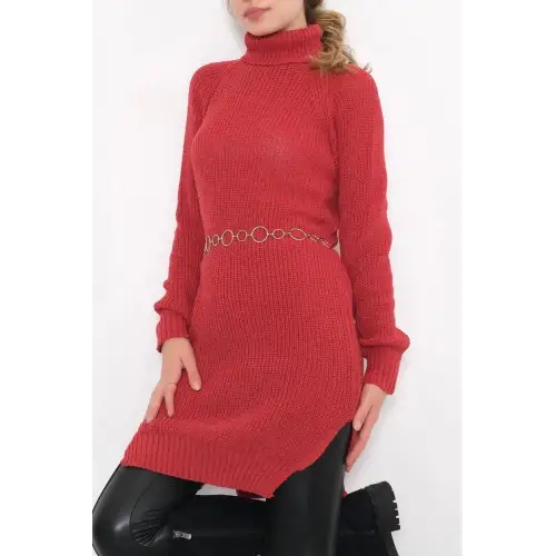 Casual Balıkçı Yaka Salaş Triko Tunik Dar Kalıp Slimfit Yeni Sezon