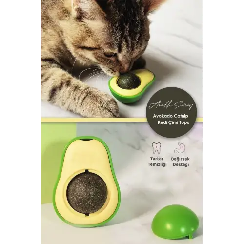 Sevimli Yapışkanlı Kedi Çimi Avokado Catnip | Avokado Kedi Çimi Topu Avokado Kedi Nanesi Oyuncağı