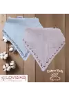 2li Paket Premium %100 Pamuk Ekstra Soft 2 Kat Müslin Bebek Fuları Salya & Mama Önlüğü 3 Çıtçıtlı