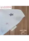 2li Paket Premium %100 Pamuk Ekstra Soft 2 Kat Müslin Bebek Fuları Salya & Mama Önlüğü 3 Çıtçıtlı - Star + Bright