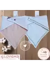 2li Paket Premium %100 Pamuk Ekstra Soft 2 Kat Müslin Bebek Fuları Salya & Mama Önlüğü 3 Çıtçıtlı - Star + Bright