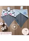 2li Paket Premium %100 Pamuk Ekstra Soft 2 Kat Müslin Bebek Fuları Salya & Mama Önlüğü 3 Çıtçıtlı - Sunshine + Sailor