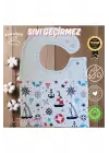 Premium %100 Pamuk Ekstra Soft 2 Katlı Su Geçirmez Müslin Bebek Mama Önlüğü Çıtçıtlı Sailor 0-2 Yaş
