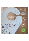 Premium %100 Pamuk Ekstra Soft 2 Katlı Su Geçirmez Müslin Bebek Mama Önlüğü Çıtçıtlı Sailor 0-2 Yaş