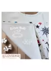 Premium %100 Pamuk Ekstra Soft 2 Katlı Su Geçirmez Müslin Bebek Mama Önlüğü Çıtçıtlı Sailor 0-2 Yaş