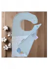 Premium %100 Pamuk Ekstra Soft 2 Katlı Su Geçirmez Müslin Bebek Mama Önlüğü Çıtçıtlı Sunshin 0-2 Yaş