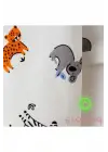 %100 Pamuklu Yenidoğan & Bebek Battaniyesi Penye Yumuşak Nefes Alan Kumaş 0-2 Yaş 80x90cm Safari