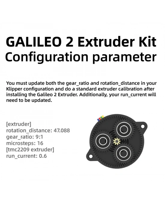 LDO Galileo 2 G2E/G2Z XL Ekstrüder ve Z Tahrik Seti
