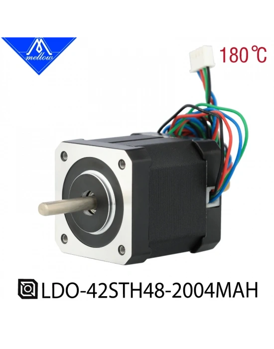 LDO 42STH48-2004MAH NEMA17 0.9° Yüksek Sıcaklık Step Motor