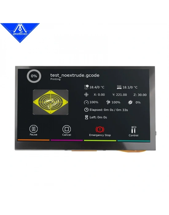 Mellow FLY HDMI7 7 IPS Dokunmatik LCD Ekran – Klipper / Raspberry Pi